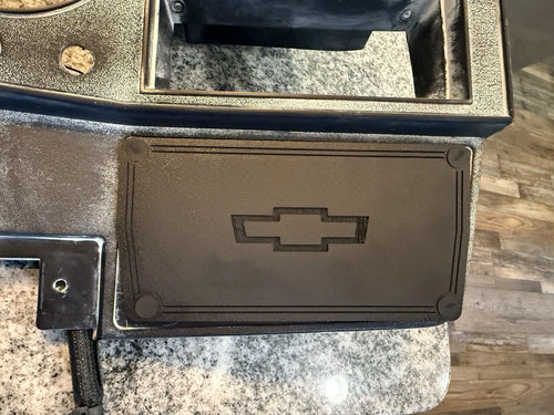 1981–87 Chevy C10/C20 Radio-Delete Panel — Bowtie Design
