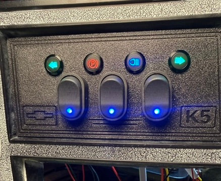 1981–87 Square Body Upper Auxiliary Switch Panel — Fully Assembled